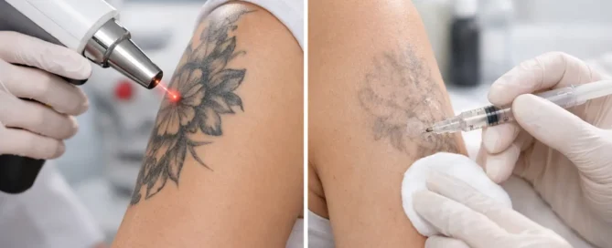 Laser Removal vs Saline Fading