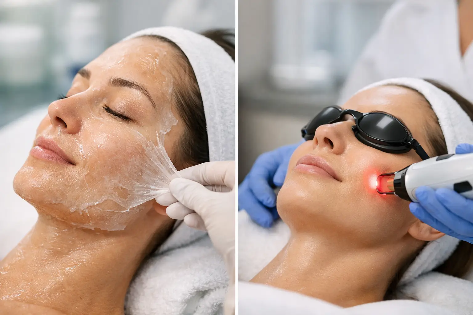 Facial Peel vs Laser Resurfacing
